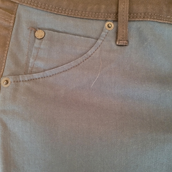 Hudson Black & Green Collin Vice Versa Skinny Denim Jeans Size 29 - Picture 4 of 6